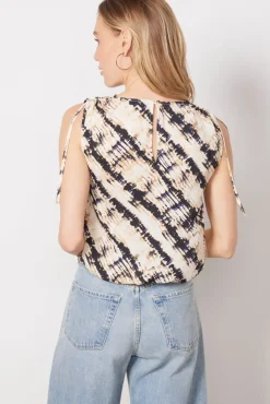 Tops & Tees<EVEREVE Dre Tie Shoulder Top Blacktiedye