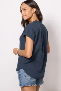 Tops & Tees<FAHERTY Dream Cotton Desmond Top Navy