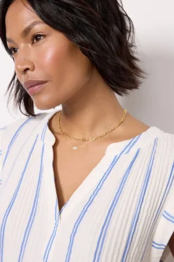Tops & Tees<FAHERTY Dream Cotton Gauze Dylan Top Backbaystripe