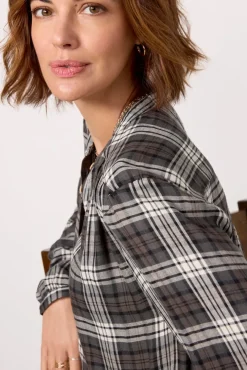 Tops & Tees<FAHERTY Drift Top Timberwoodplaid