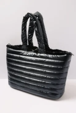 Bags<THINK ROYLN Duplex Reversible Fur Tote Pearlblackfur