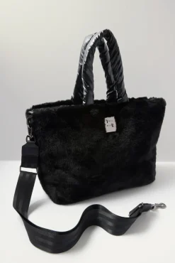 Bags<THINK ROYLN Duplex Reversible Fur Tote Pearlblackfur