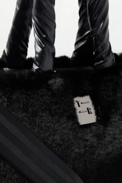 Bags<THINK ROYLN Duplex Reversible Fur Tote Pearlblackfur