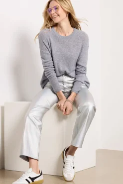 Sweaters<EVEREVE Edith Cashmere Pullover Heathergrey
