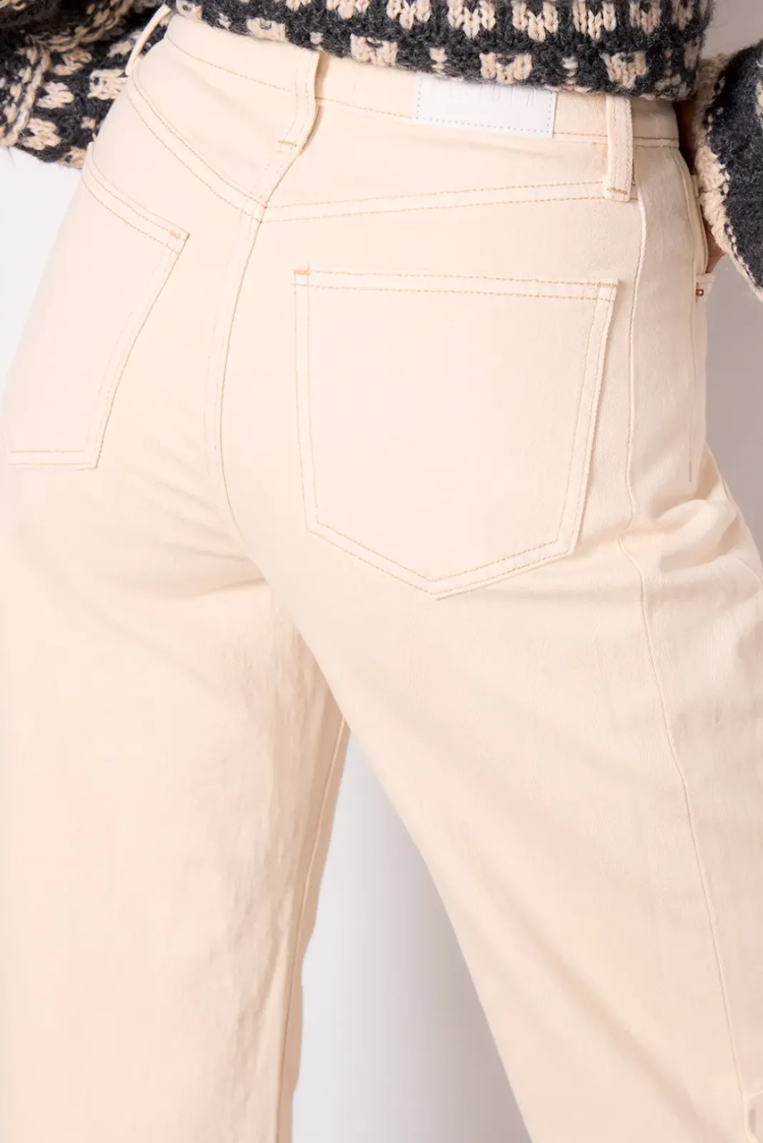 Jeans<PISTOLA Eli Arched Leg Ecru