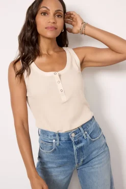 Tops & Tees<EVEREVE Eliza Henley Tank Oatmeal