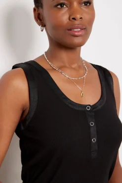 Tops & Tees<EVEREVE Eliza Henley Tank Black
