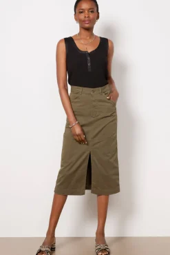 Tops & Tees<EVEREVE Eliza Henley Tank Black