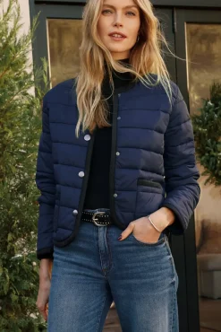 Blazers & Jackets<EVEREVE Elle Puffer Jacket Navy