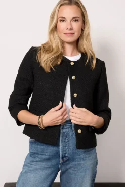 Blazers & Jackets<EVEREVE Ellie Tweed Jacket Black
