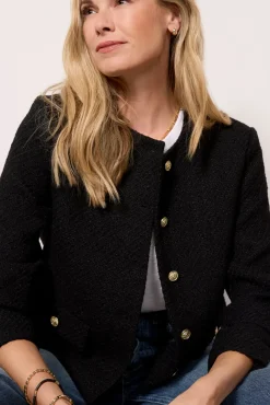 Blazers & Jackets<EVEREVE Ellie Tweed Jacket Black