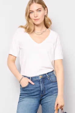 Tops & Tees<EVEREVE Elliot Pima Slub Tee White