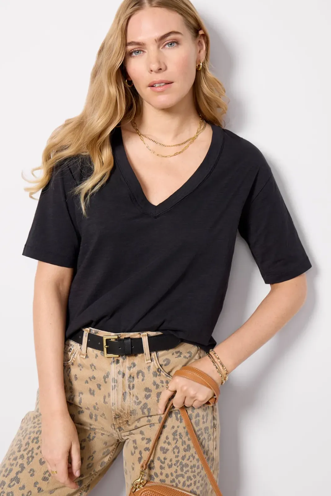 Tops & Tees<EVEREVE Elliot Pima Slub Tee Black