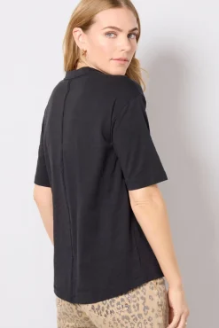 Tops & Tees<EVEREVE Elliot Pima Slub Tee Black