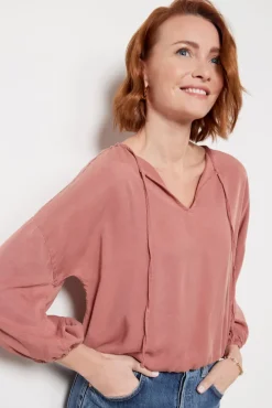 Tops & Tees<CLOTH AND STONE Ember V Neck Blouse Copperember