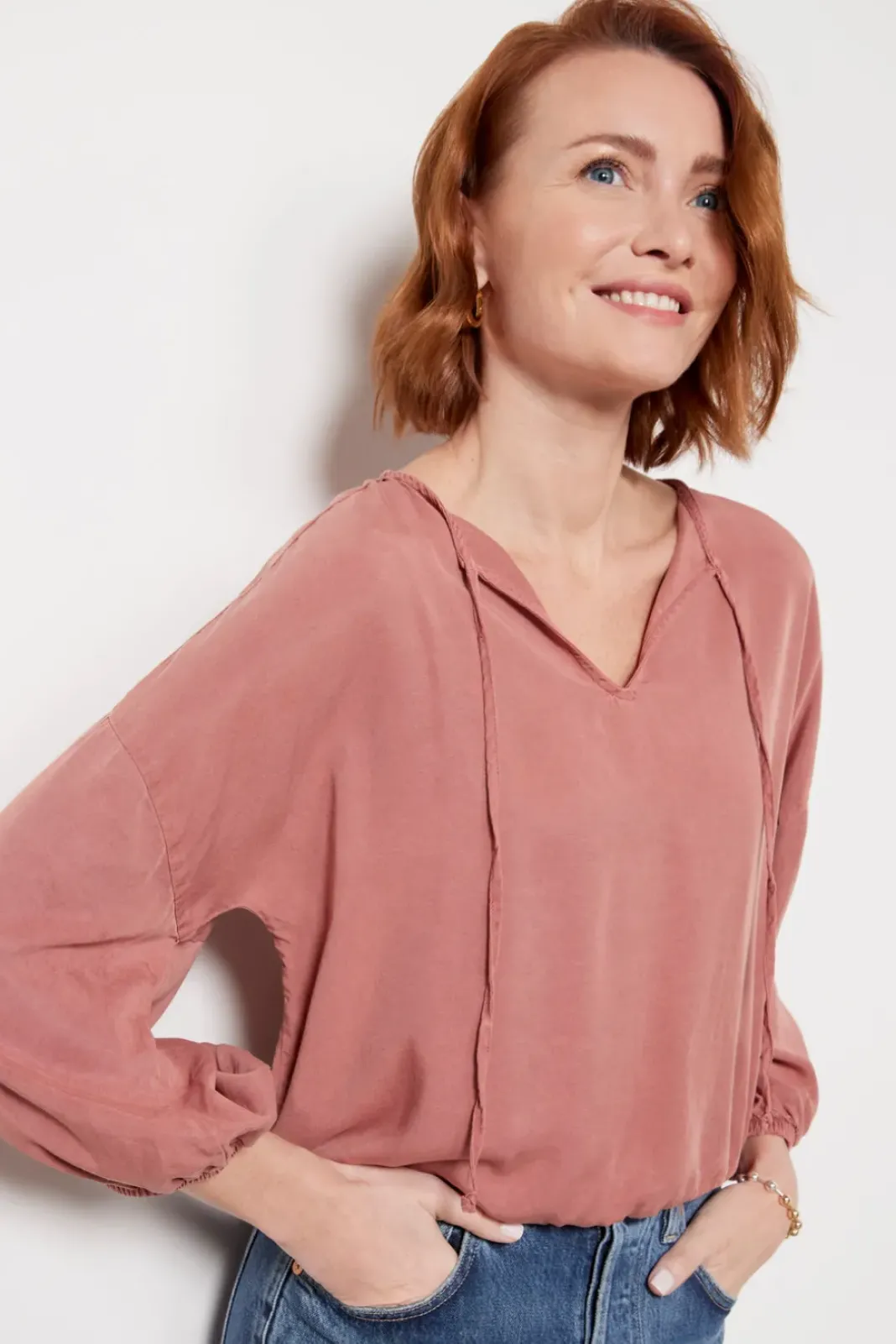 Tops & Tees<CLOTH AND STONE Ember V Neck Blouse Copperember