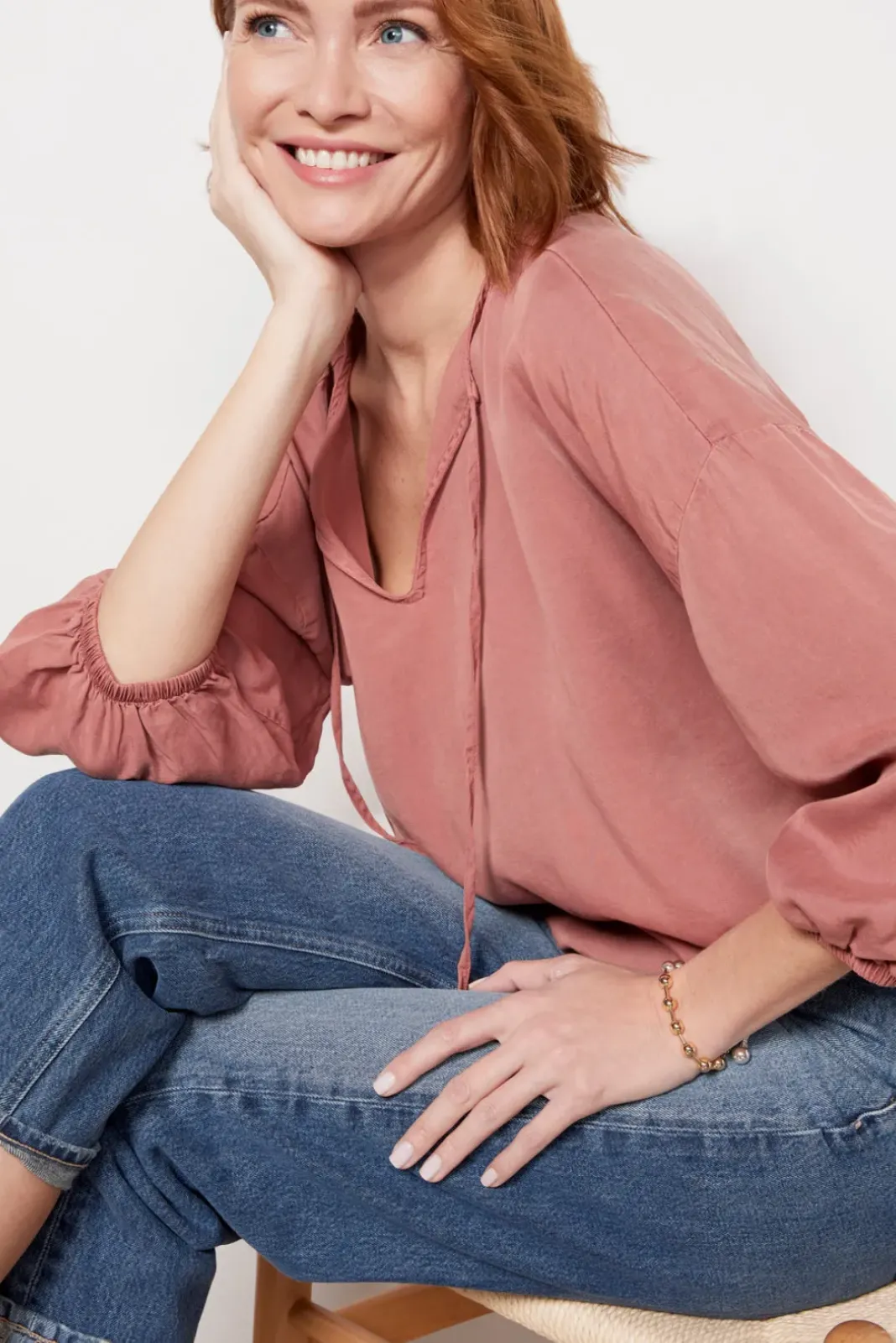 Tops & Tees<CLOTH AND STONE Ember V Neck Blouse Copperember