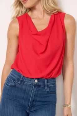 Tops & Tees<EVEREVE Emerson Cowl Tank Red