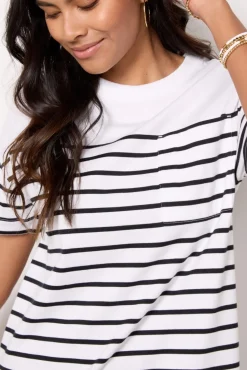 Dresses<EVEREVE Emersyn Dress White/Blackstripe