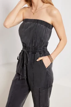 Jumpsuits & Rompers<EVEREVE Emery Cargo Jumpsuit Black