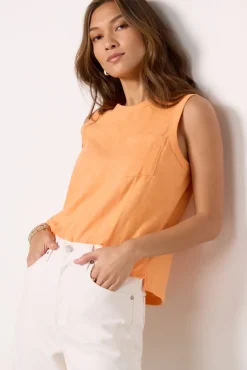 Tops & Tees<EVEREVE Emery Pocket Tank Orange