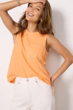 Tops & Tees<EVEREVE Emery Pocket Tank Orange