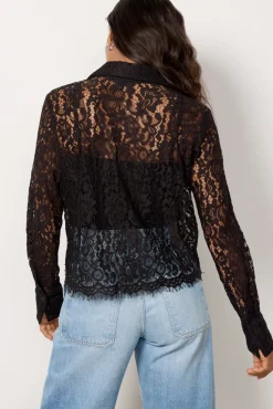 Tops & Tees<EVEREVE Emmie Lace Shirt Black