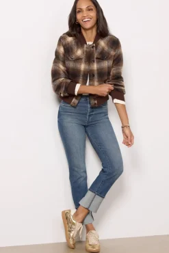 Blazers & Jackets<KUT FROM THE KLOTH Enly Plaid Bomber Brown
