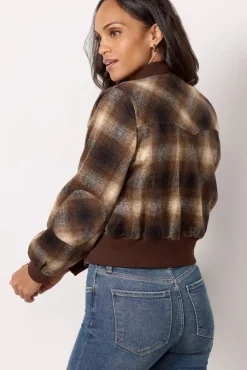 Blazers & Jackets<KUT FROM THE KLOTH Enly Plaid Bomber Brown