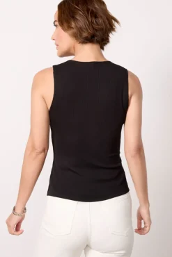 Tops & Tees<LNA Erin Cut Out Tank Black