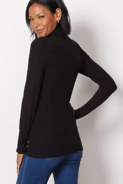 Tops & Tees<SANCTUARY Essential Turtleneck Black