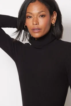 Tops & Tees<SANCTUARY Essential Turtleneck Black