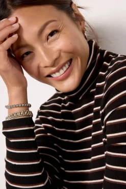 Tops & Tees<SANCTUARY Essential Turtleneck Black/Whitegray