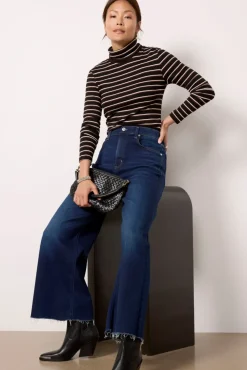Tops & Tees<SANCTUARY Essential Turtleneck Black/Whitegray