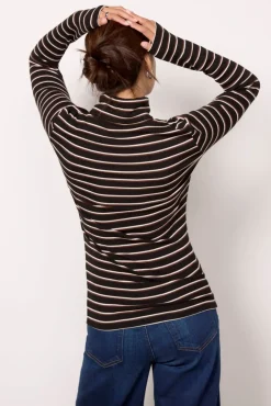 Tops & Tees<SANCTUARY Essential Turtleneck Black/Whitegray