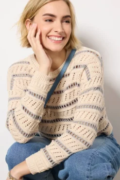 Sweaters<Z SUPPLY Estero Stripe Sweater Jetstream/Gray