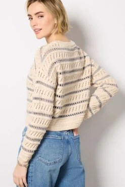Sweaters<Z SUPPLY Estero Stripe Sweater Jetstream/Gray