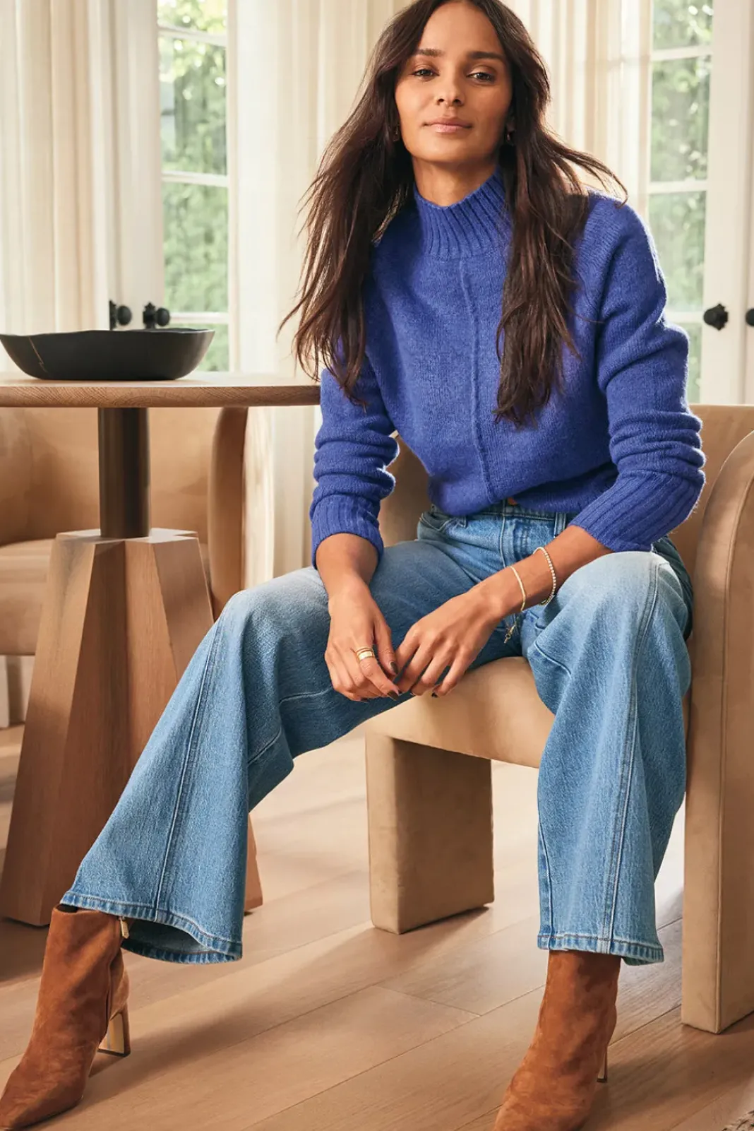 Sweaters<EVEREVE Esther Pullover Cobalt
