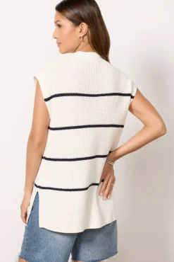 Sweaters<RAILS Etta Pullover Ivorynavystripe