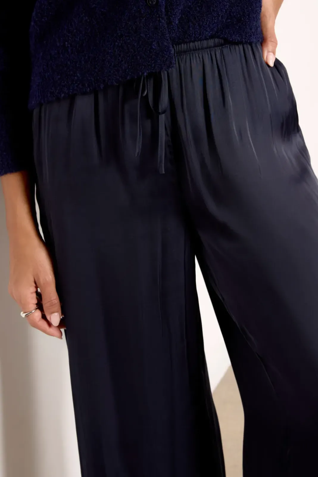 Pants & Leggings<Z SUPPLY Evelyn Satin Pant Peacoat
