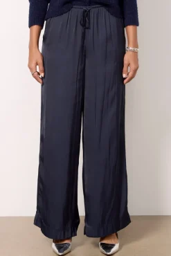 Pants & Leggings<Z SUPPLY Evelyn Satin Pant Peacoat