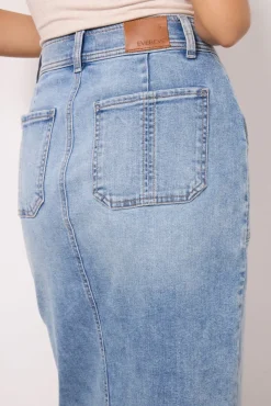 Skirts<EVEREVE Ever Denim Midi Skirt Dauntless