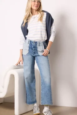 Tops & Tees<EVEREVE Ever Perfect Long Sleeve Bluestripe