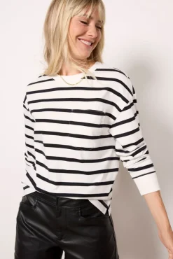 Tops & Tees<EVEREVE Ever Perfect Long Sleeve Offwhite/Black
