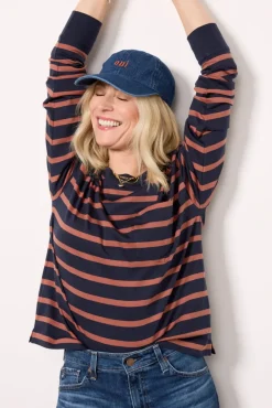 Tops & Tees<EVEREVE Ever Perfect Long Sleeve Navy/Russet
