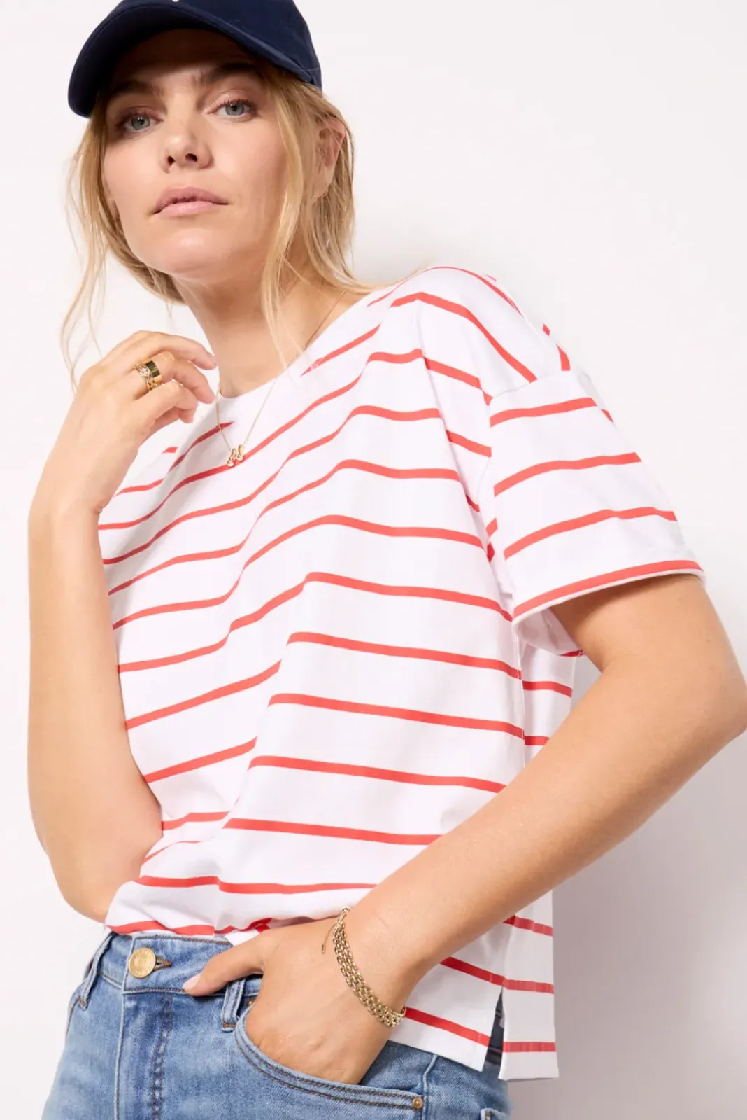 Tops & Tees<EVEREVE Ever Perfect Tee Red/White