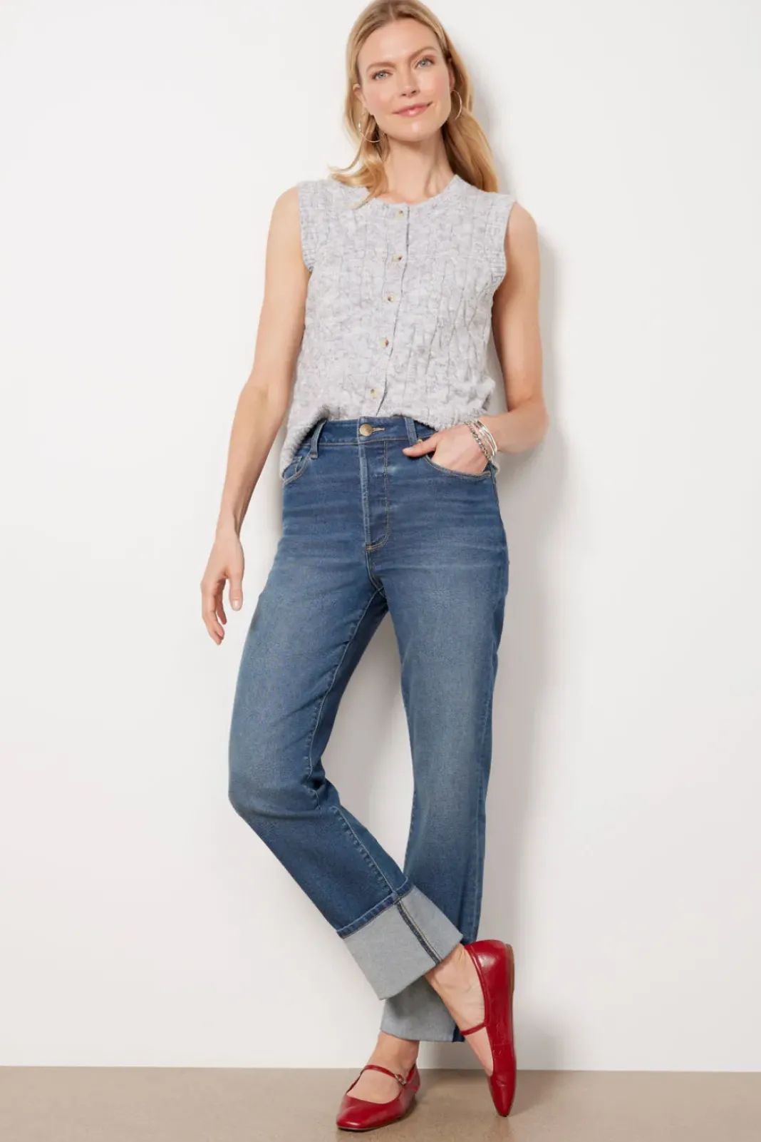 Jeans<EVEREVE Ever Straight w/ Cuff Dashing