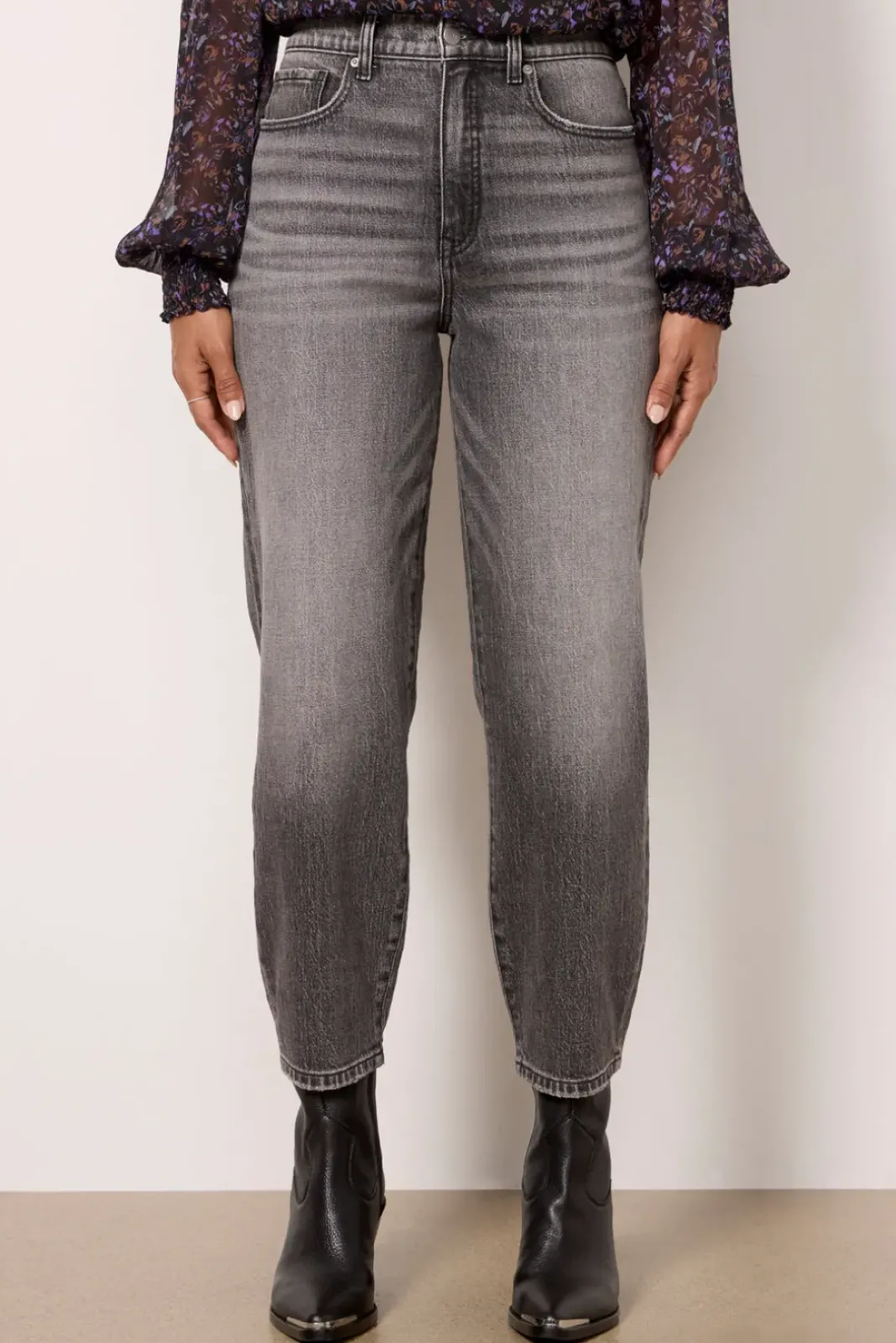 Jeans<EVEREVE Ever Vintage Barrel Leg Blackwash
