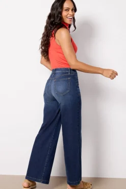 Jeans<EVEREVE Ever Wide Leg with Seam detail Denim