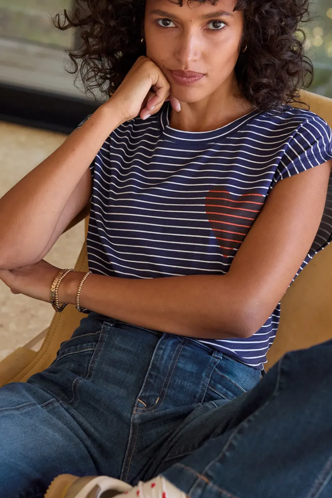 Jeans<EVEREVE Ever Wide Leg with Seam detail Denim